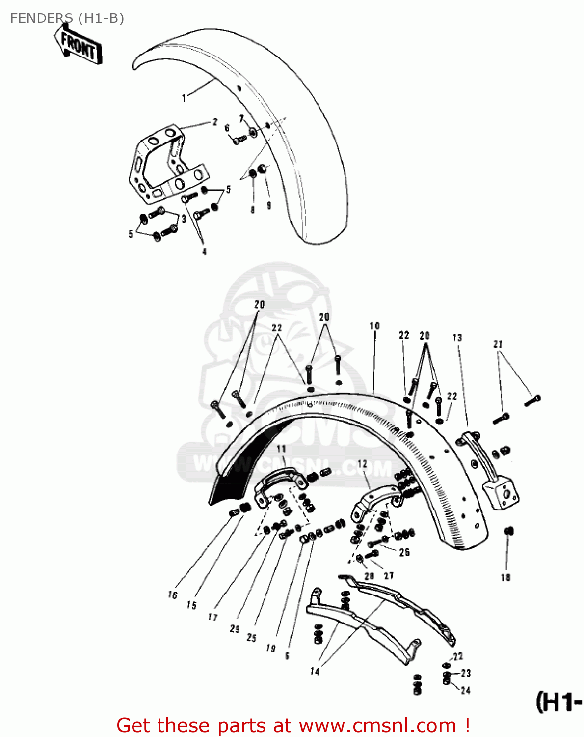 FENDERS (H1-B) H1 MACH III 1969 CANADA