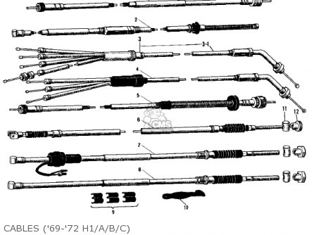 CABLES ('69-'72 H1/A/B/C) - H1 MACH III 1969 CANADA