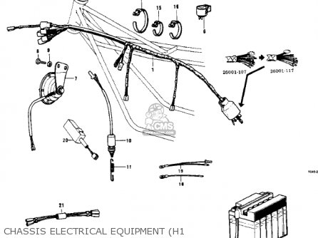 Kawasaki H1A 1971 CANADA parts lists and schematics