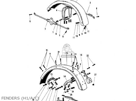 Kawasaki H1A 1971 CANADA parts lists and schematics