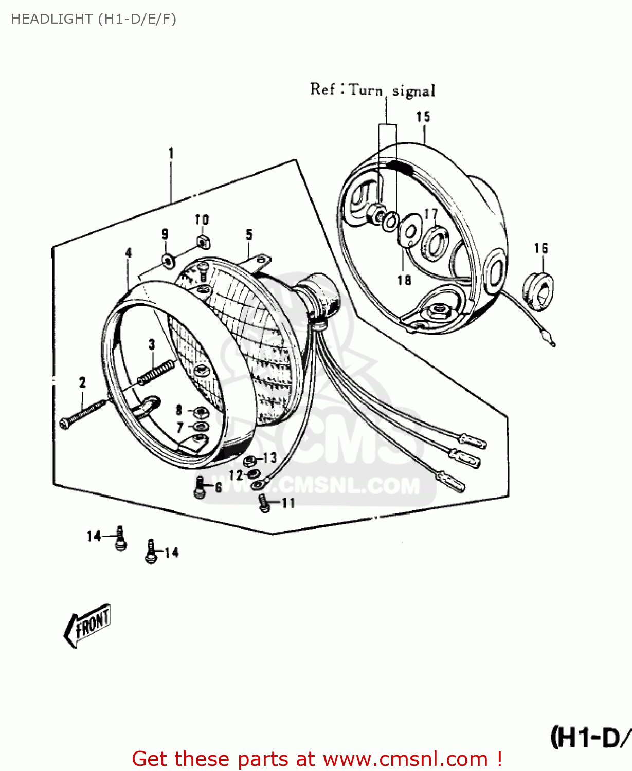 HEADLIGHT (H1-D/E/F) H1A 1971 CANADA