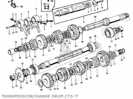 TRANSMISSION/CHANGE DRUM ('73-'7 - H1A 1971 CANADA