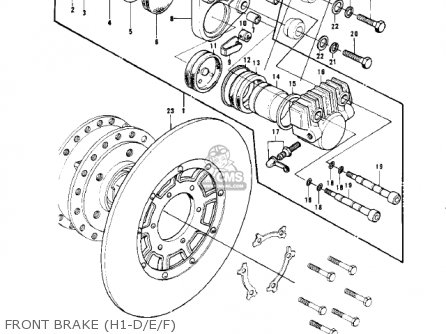 FRONT BRAKE (H1-D/E/F) - H1A 1971 CANADA