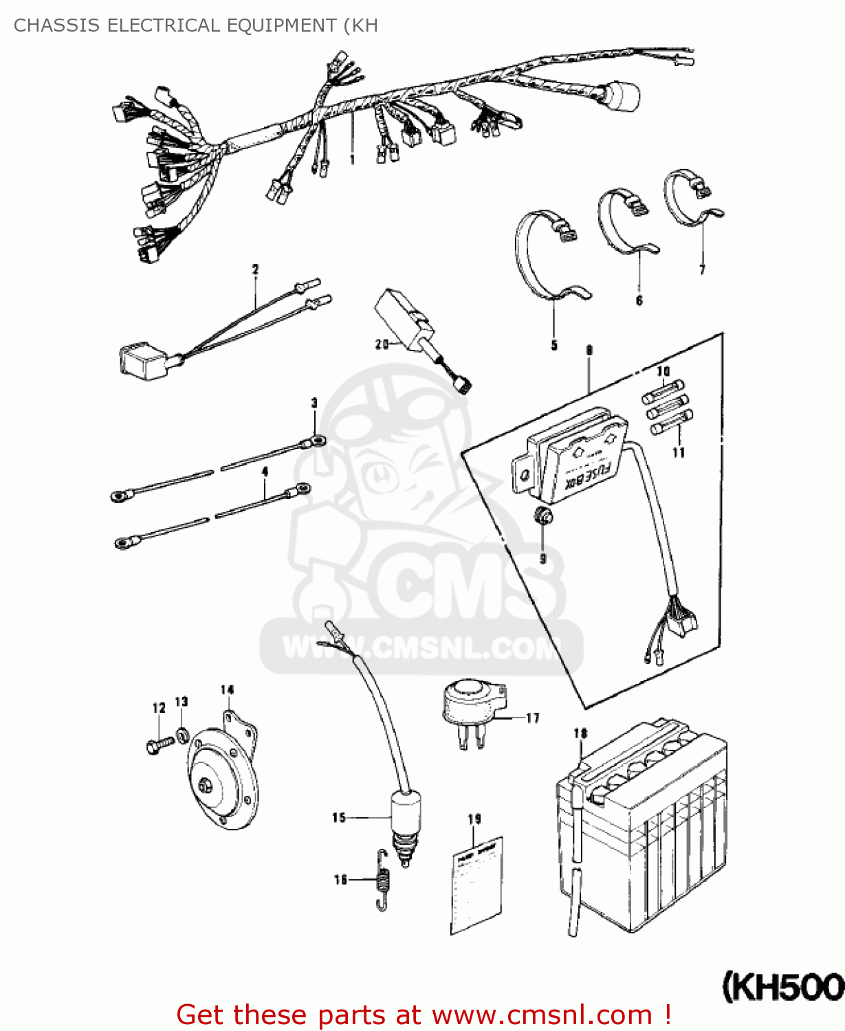 Kawasaki H1B 1972 CANADA CHASSIS ELECTRICAL EQUIPMENT (KH - buy