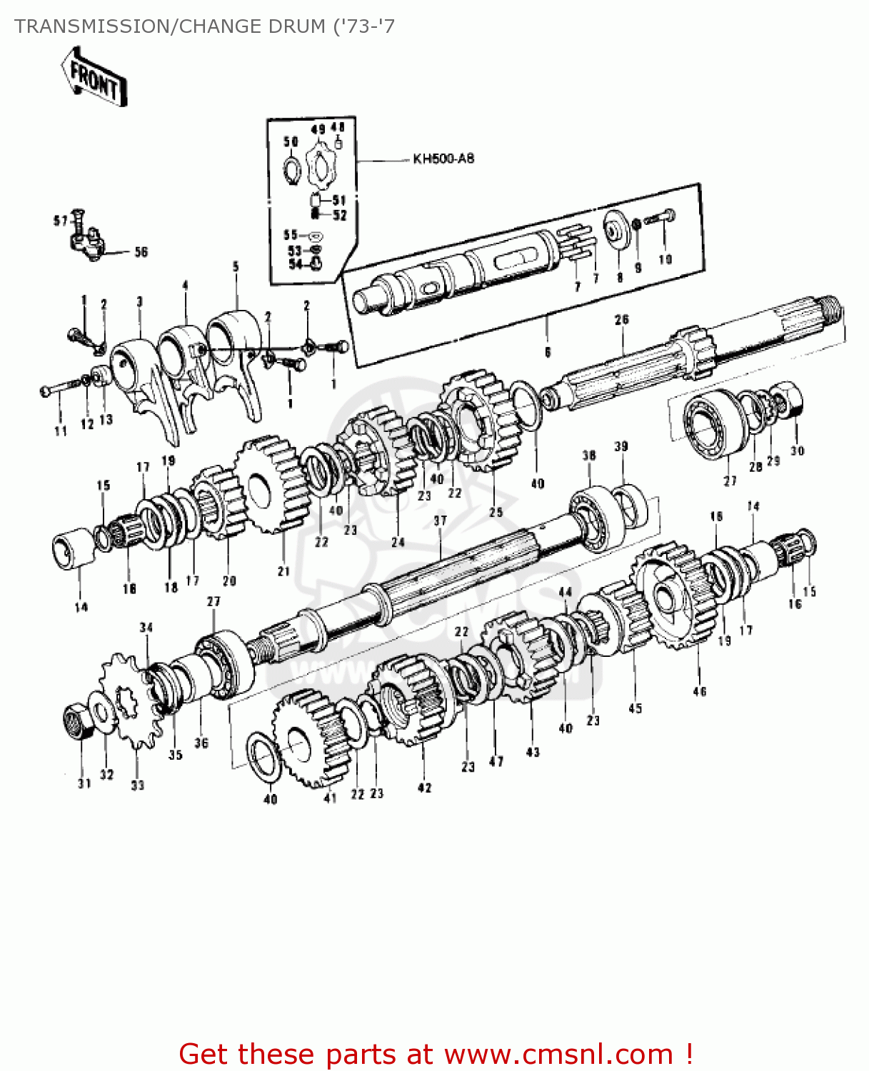 TRANSMISSION/CHANGE DRUM ('73-'7 H1B 1972 CANADA
