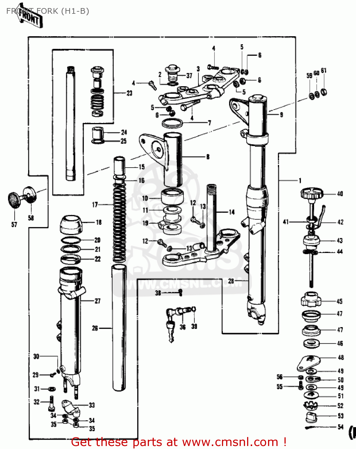 FRONT FORK (H1-B) H1B 1972 CANADA