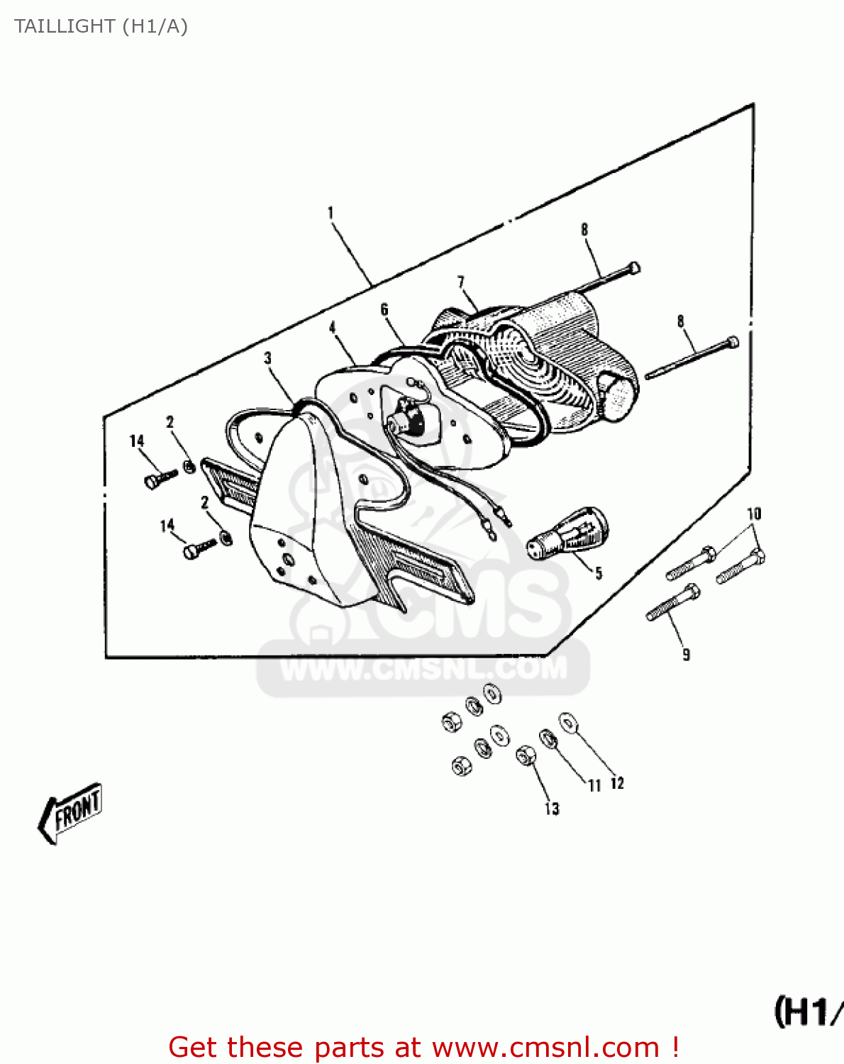 TAILLIGHT (H1/A) H1B 1972 CANADA