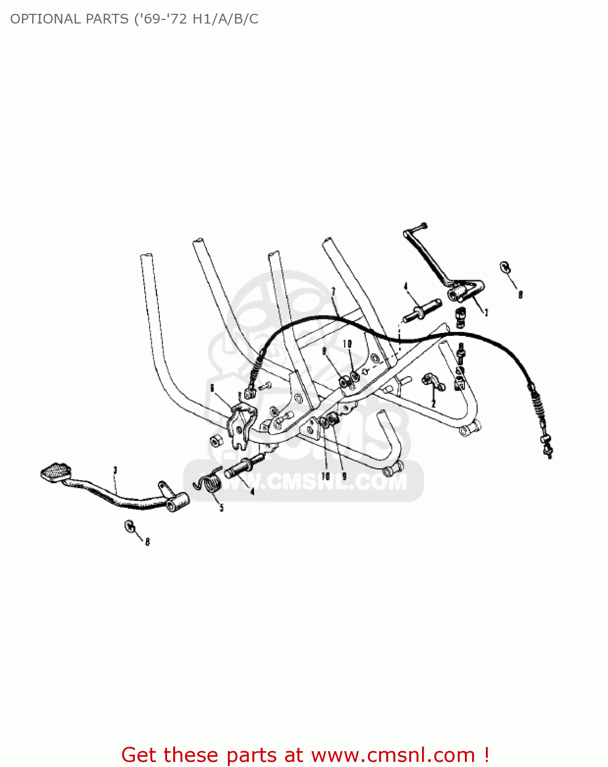 OPTIONAL PARTS ('69-'72 H1/A/B/C H1B 1972 CANADA