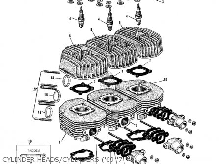 CYLINDER HEADS/CYLINDERS ('69-'7 - H1B 1972 CANADA