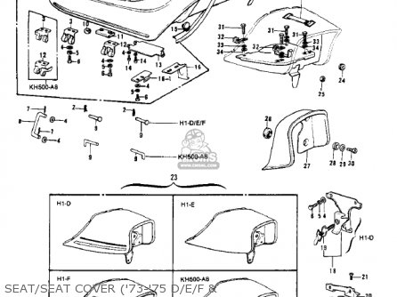 SEAT/SEAT COVER ('73-'75 D/E/F & - H1B 1972 CANADA