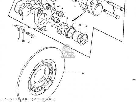 FRONT BRAKE (KH500-A8) - H1B 1972 CANADA