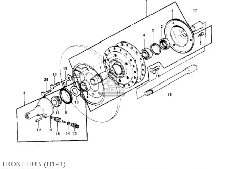 FRONT HUB (H1-B) - H1B 1972 CANADA