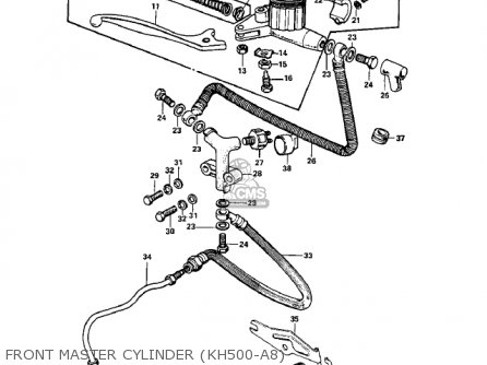 FRONT MASTER CYLINDER (KH500-A8) - H1B 1972 CANADA