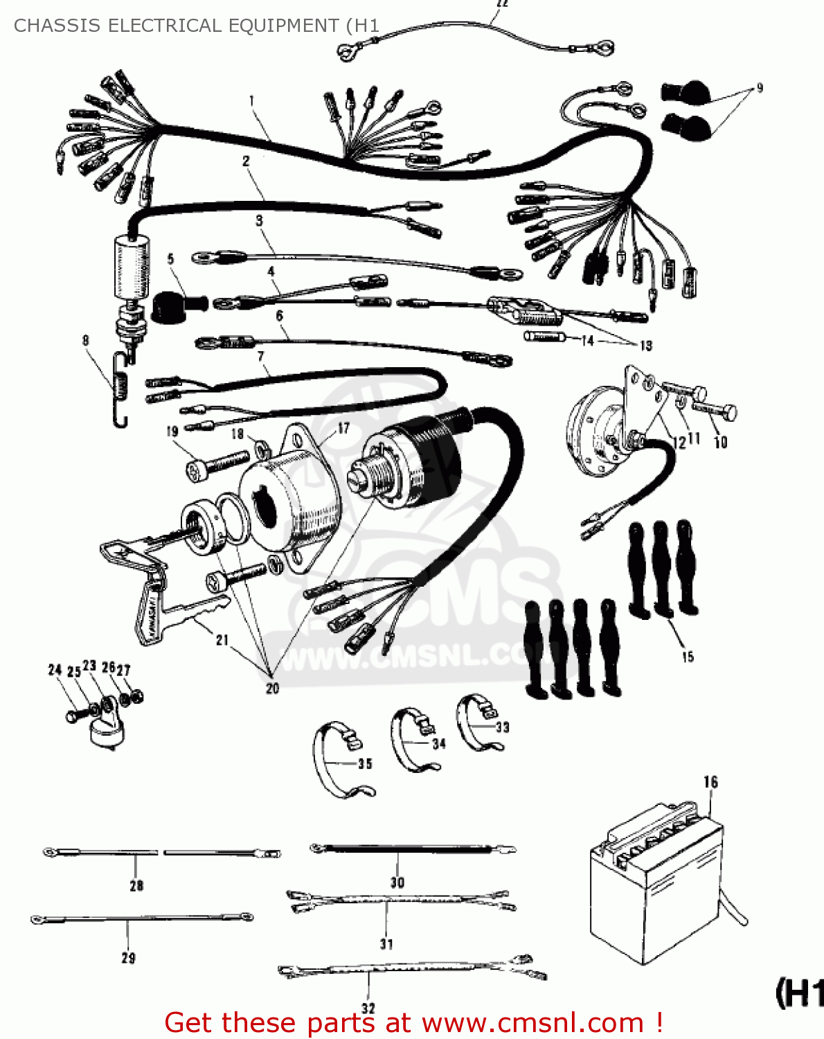 CHASSIS ELECTRICAL EQUIPMENT (H1 H1D 1973 CANADA