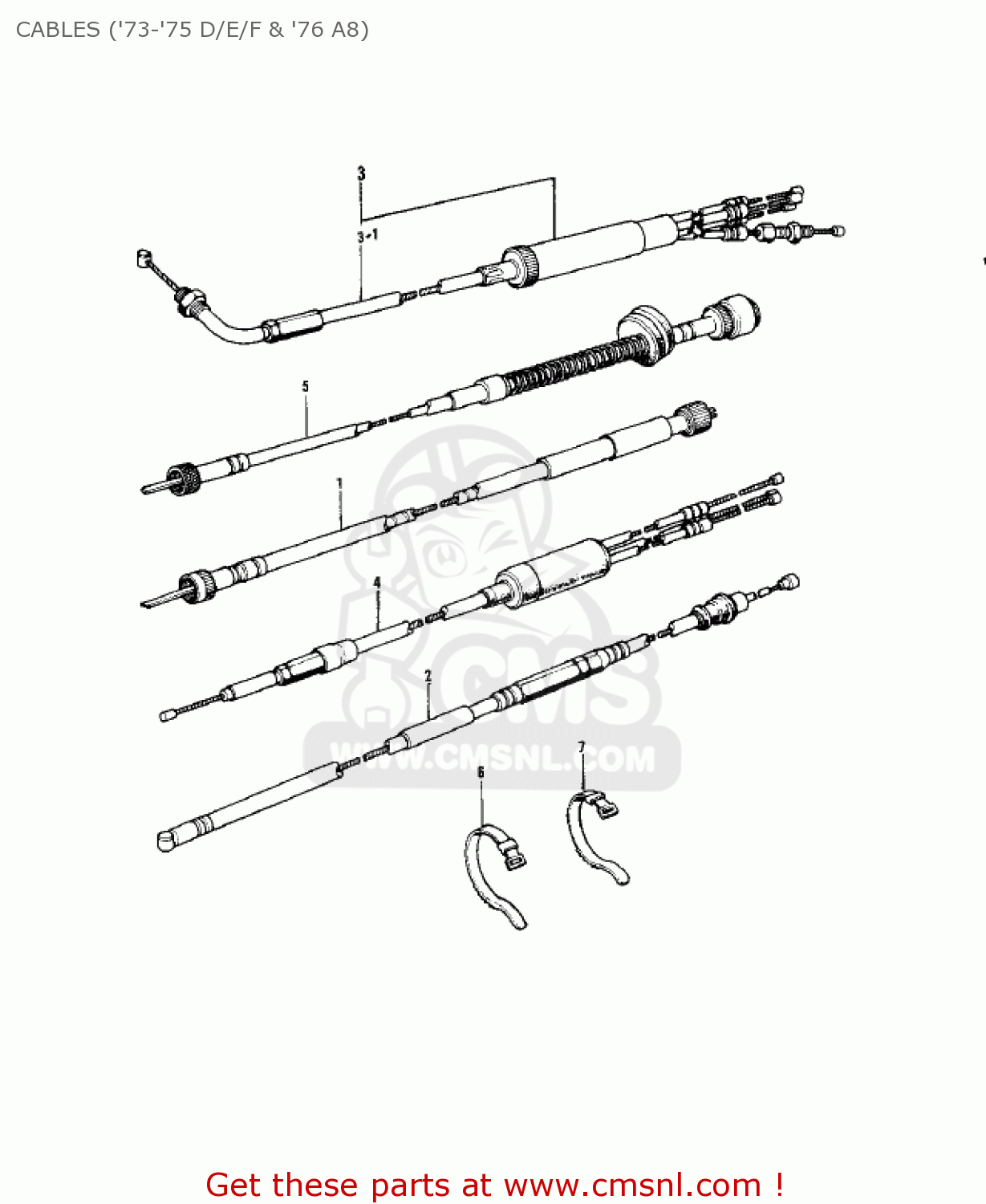 CABLES ('73-'75 D/E/F & '76 A8) H1D 1973 CANADA