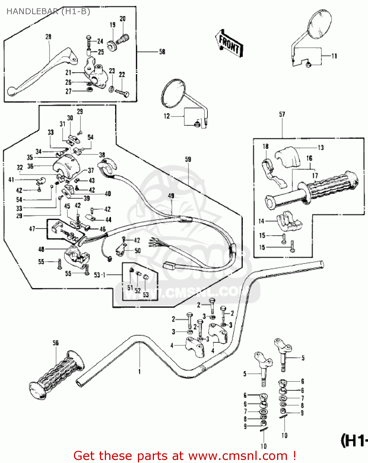 HANDLEBAR (H1-B) H1D 1973 CANADA