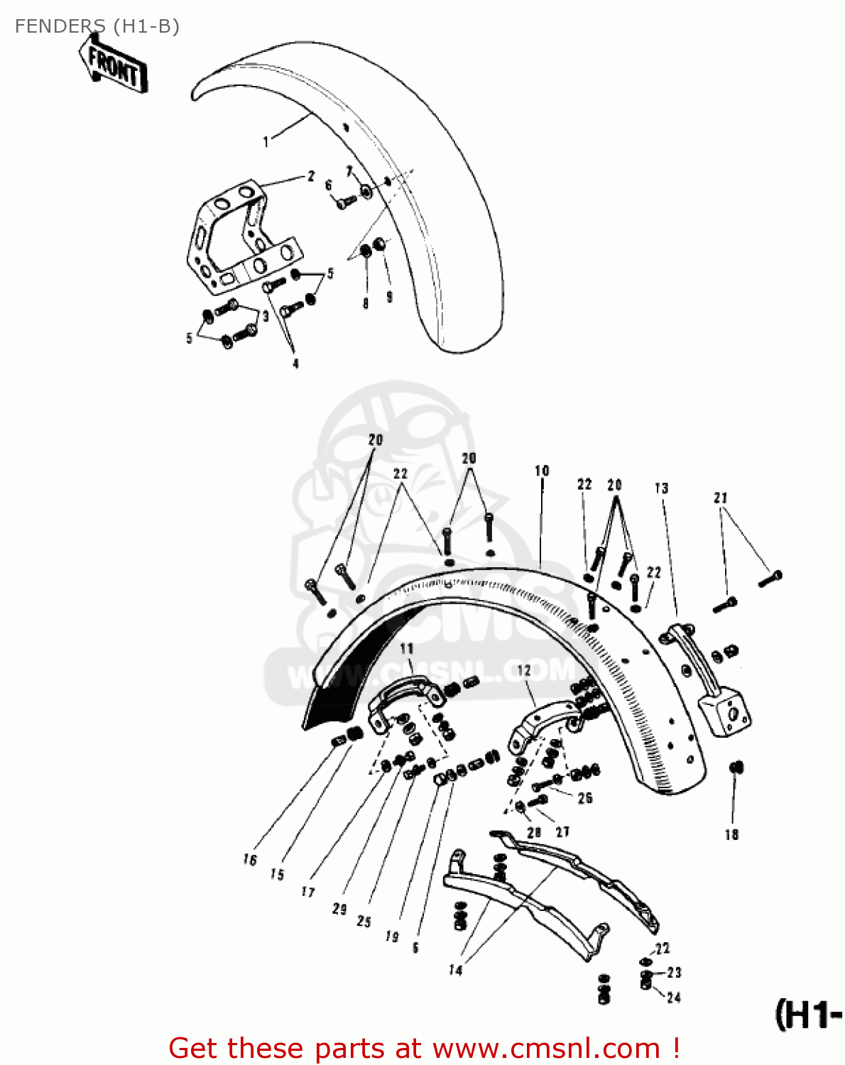 FENDERS (H1-B) H1D 1973 CANADA