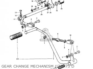 GEAR CHANGE MECHANISM ('73-'75 D - H1D 1973 CANADA
