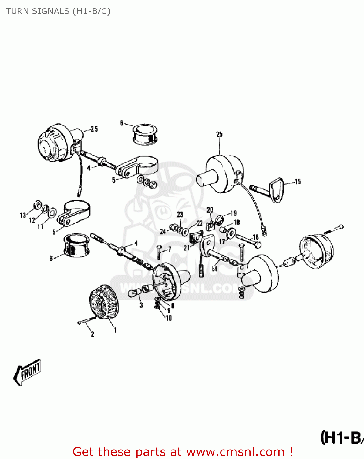 TURN SIGNALS (H1-B/C) H1E 1974 CANADA
