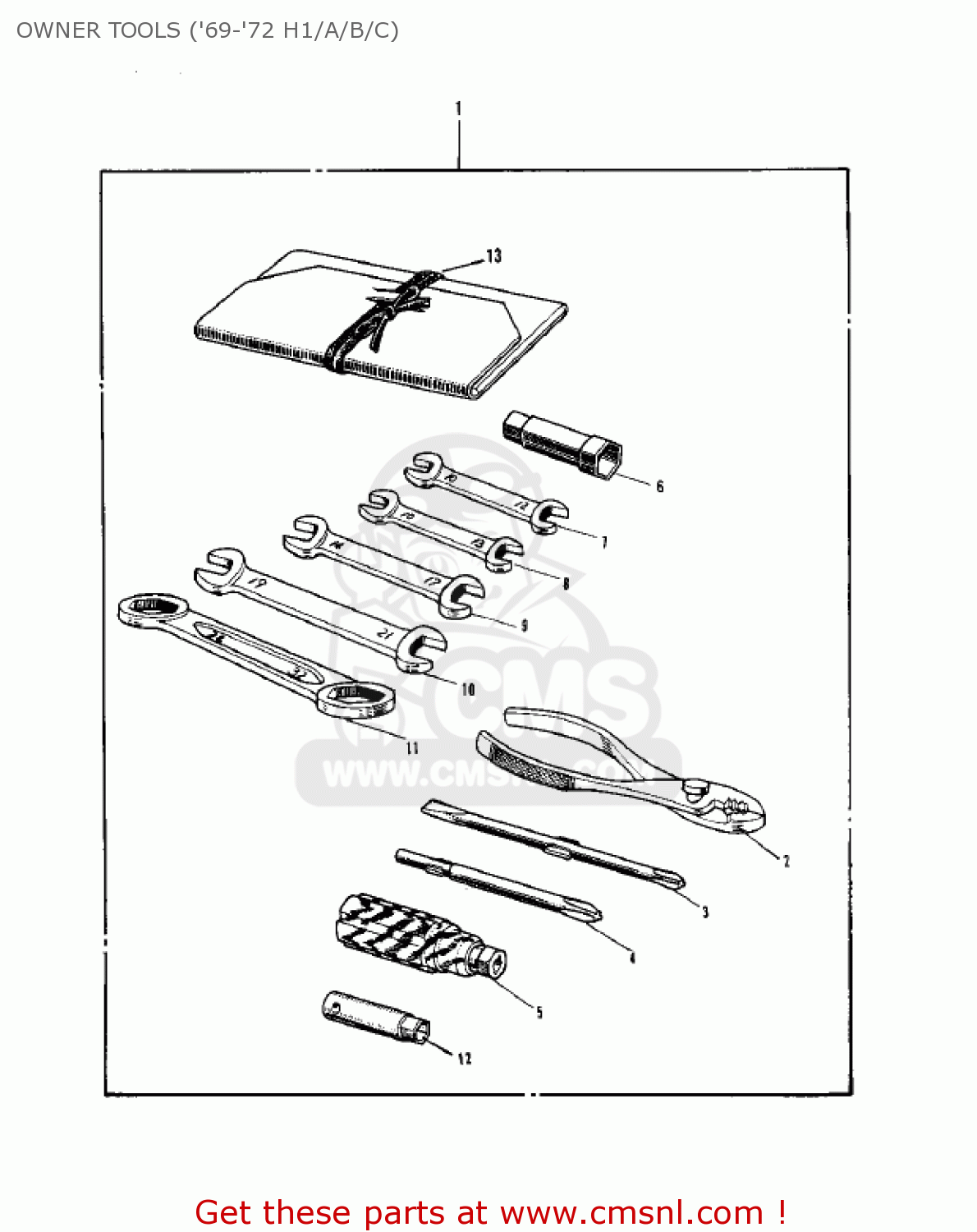OWNER TOOLS ('69-'72 H1/A/B/C) H1E 1974 CANADA