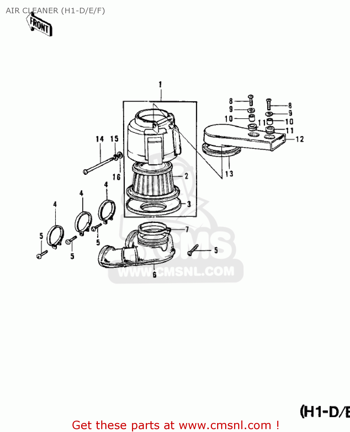 AIR CLEANER (H1-D/E/F) H1E 1974 CANADA