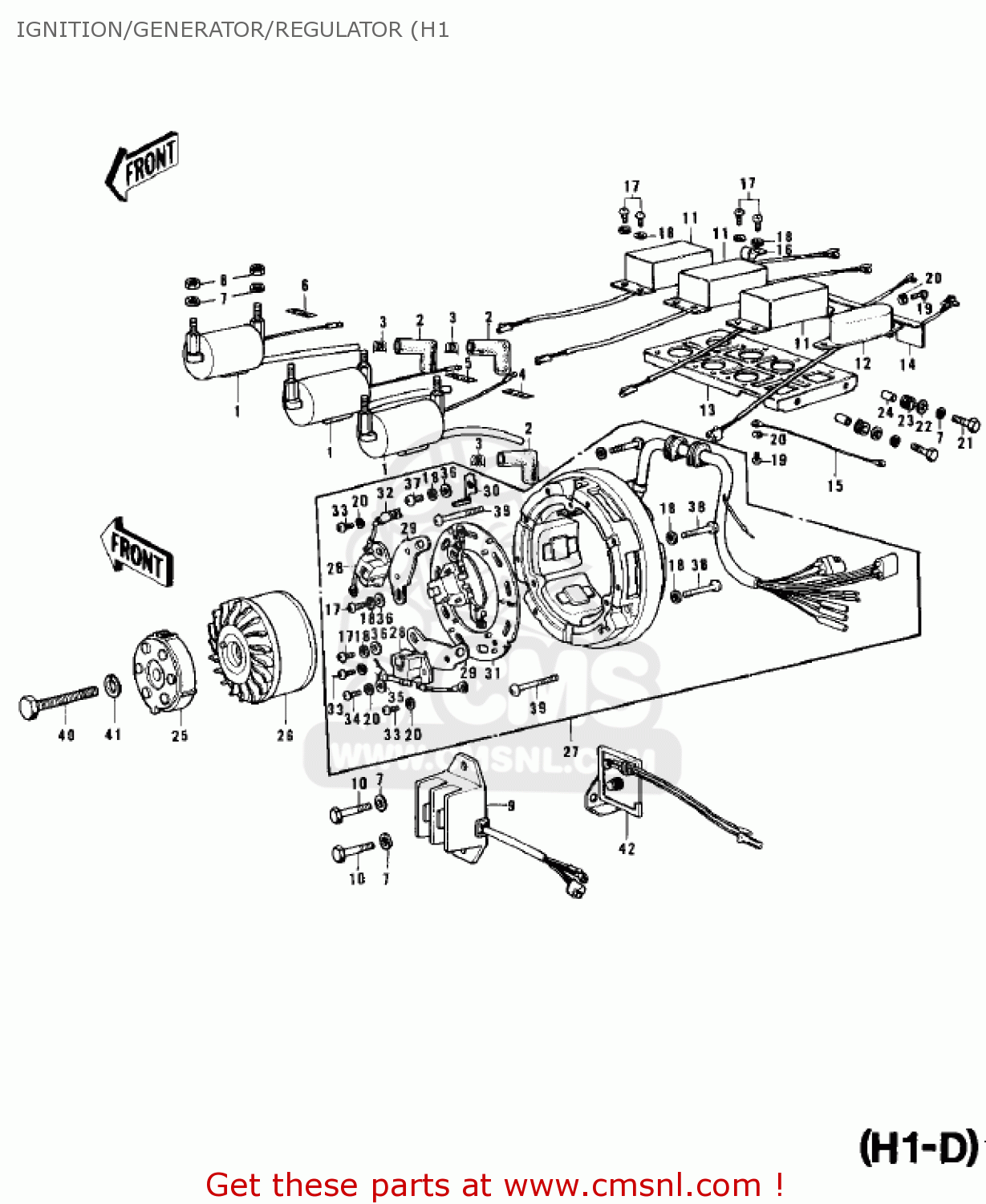 IGNITION/GENERATOR/REGULATOR (H1 H1E 1974 CANADA