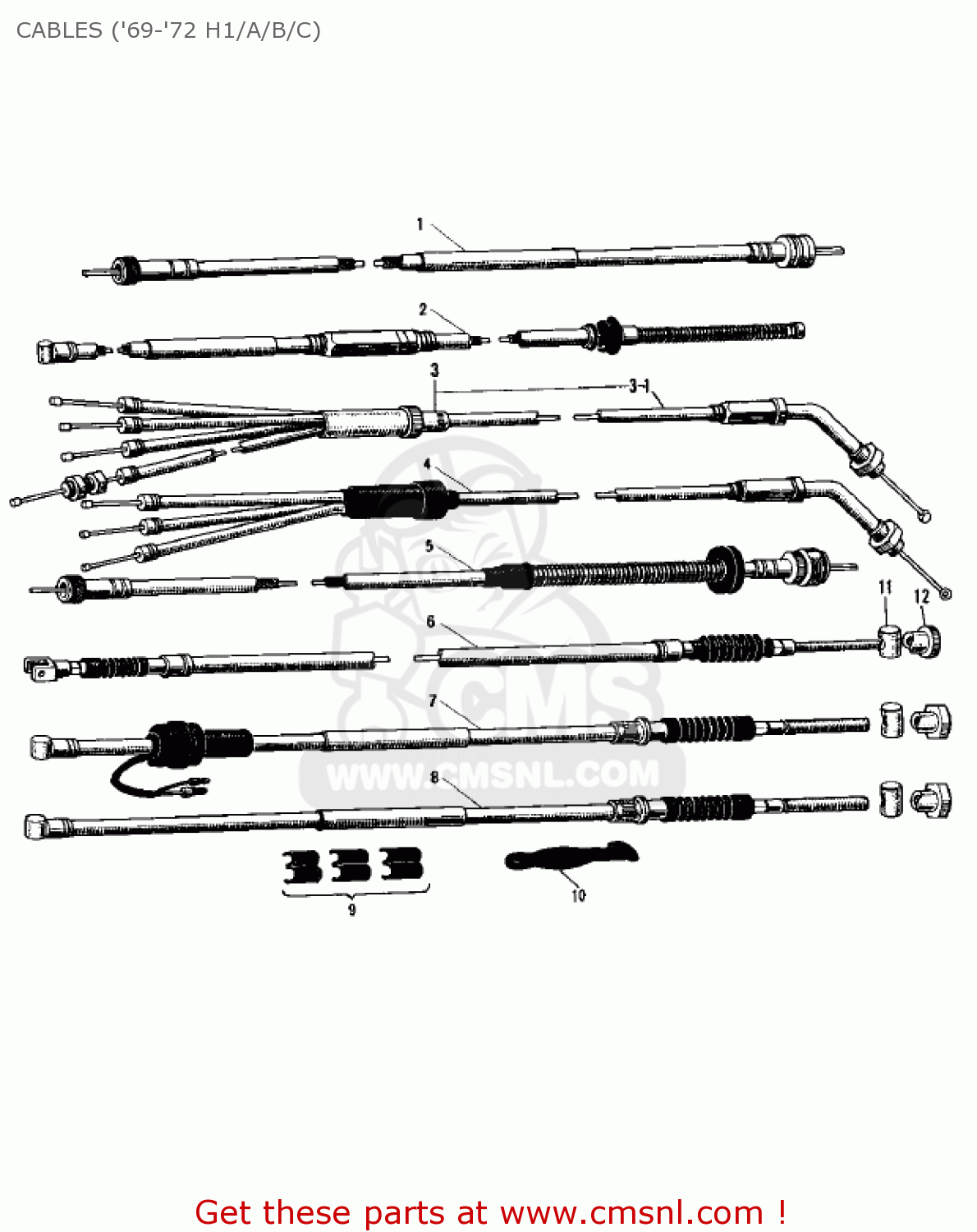 CABLES ('69-'72 H1/A/B/C) H1E 1974 CANADA