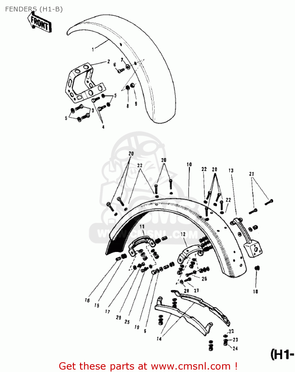 FENDERS (H1-B) H1E 1974 CANADA