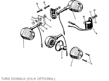 TURN SIGNALS (H1/A OPTIONAL) - H1E 1974 CANADA
