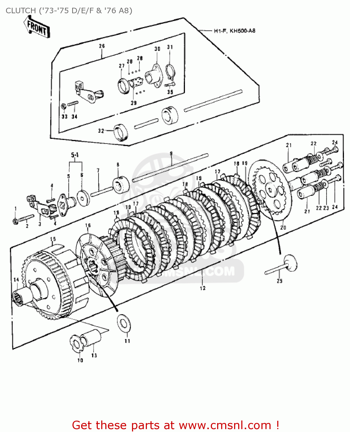 CLUTCH ('73-'75 D/E/F & '76 A8) H1F 1975 CANADA
