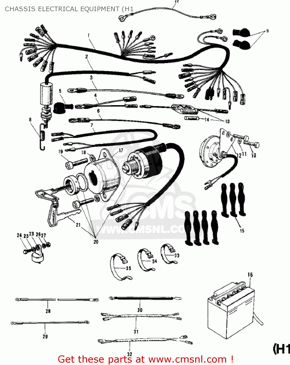 CHASSIS ELECTRICAL EQUIPMENT (H1 H1F 1975 CANADA