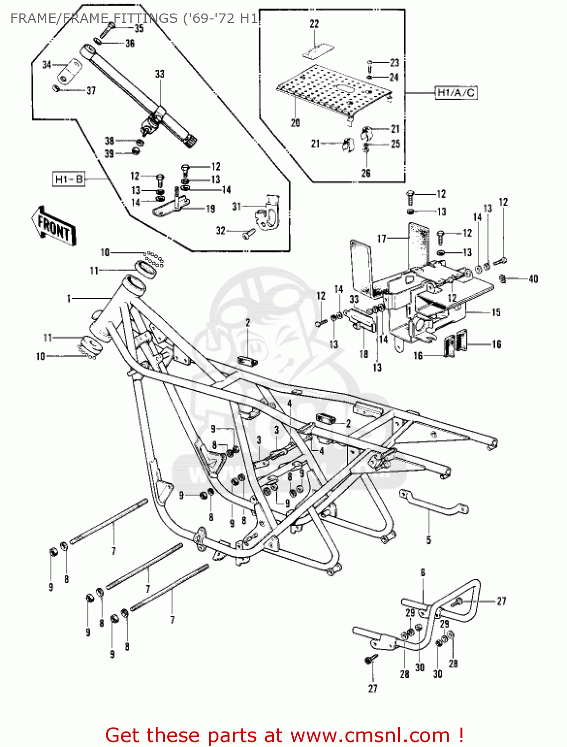 FRAME/FRAME FITTINGS ('69-'72 H1 H1F 1975 CANADA