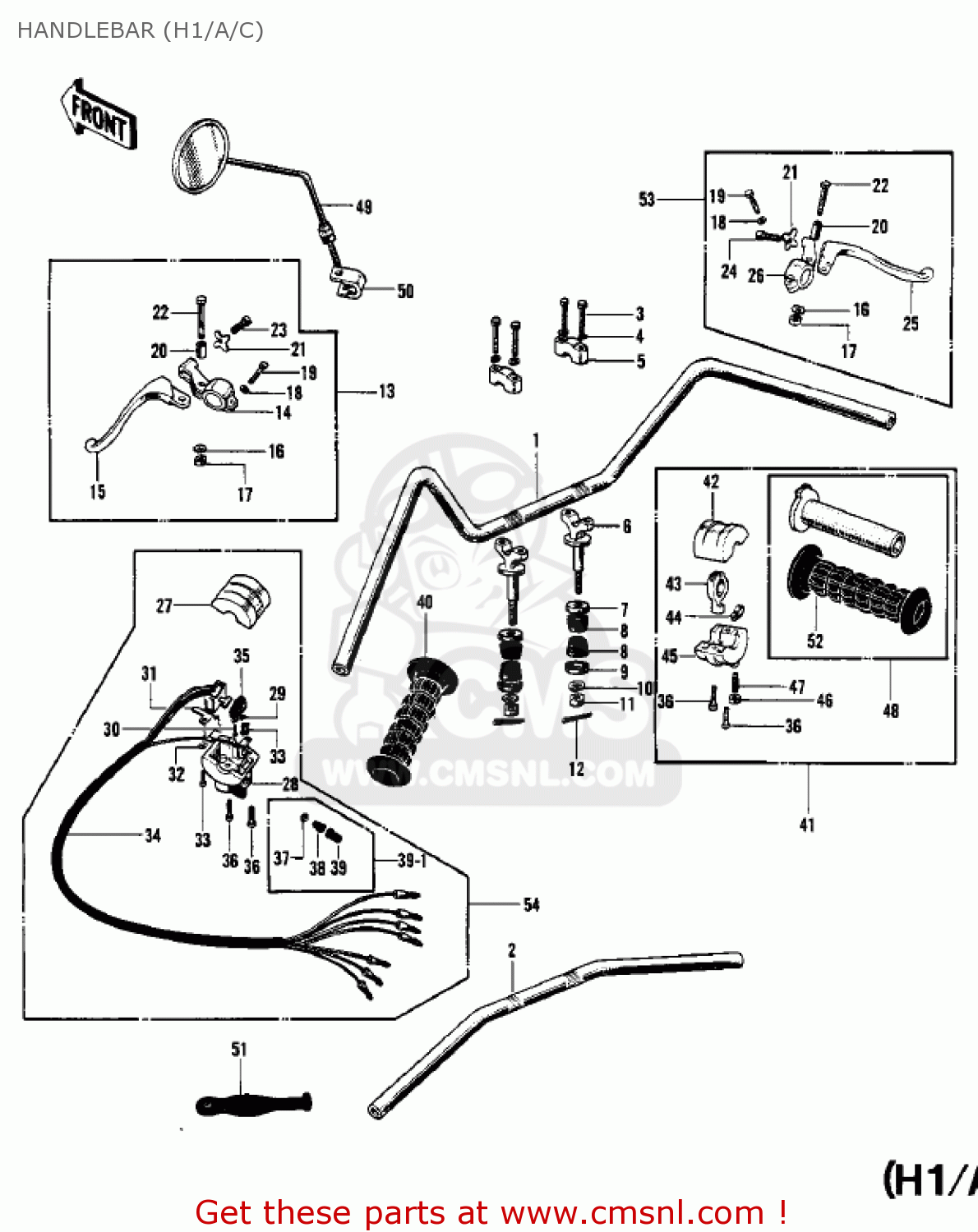 HANDLEBAR (H1/A/C) H1F 1975 CANADA