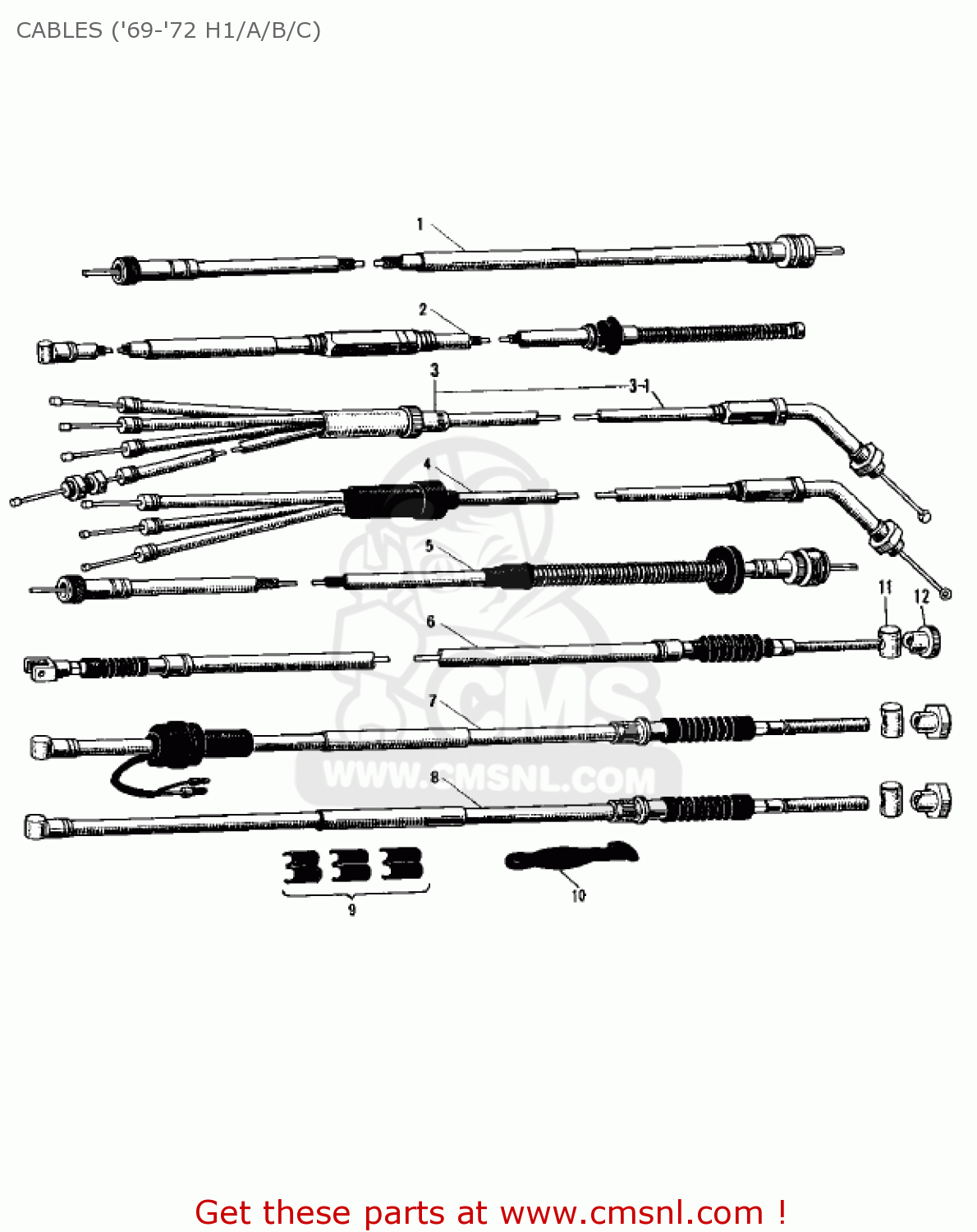CABLES ('69-'72 H1/A/B/C) H1F 1975 CANADA