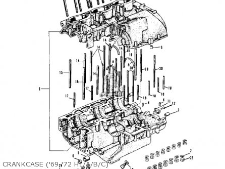 CRANKCASE ('69-'72 H1/A/B/C) - H1F 1975 CANADA