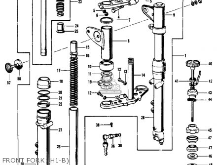 FRONT FORK (H1-B) - H1F 1975 CANADA