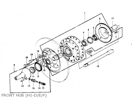 FRONT HUB (H1-D/E/F) - H1F 1975 CANADA