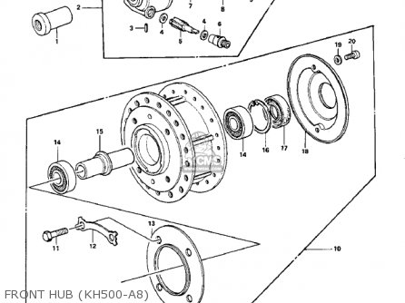 FRONT HUB (KH500-A8) - H1F 1975 CANADA
