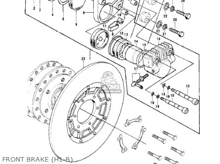 FRONT BRAKE (H1-B) - H1F 1975 CANADA