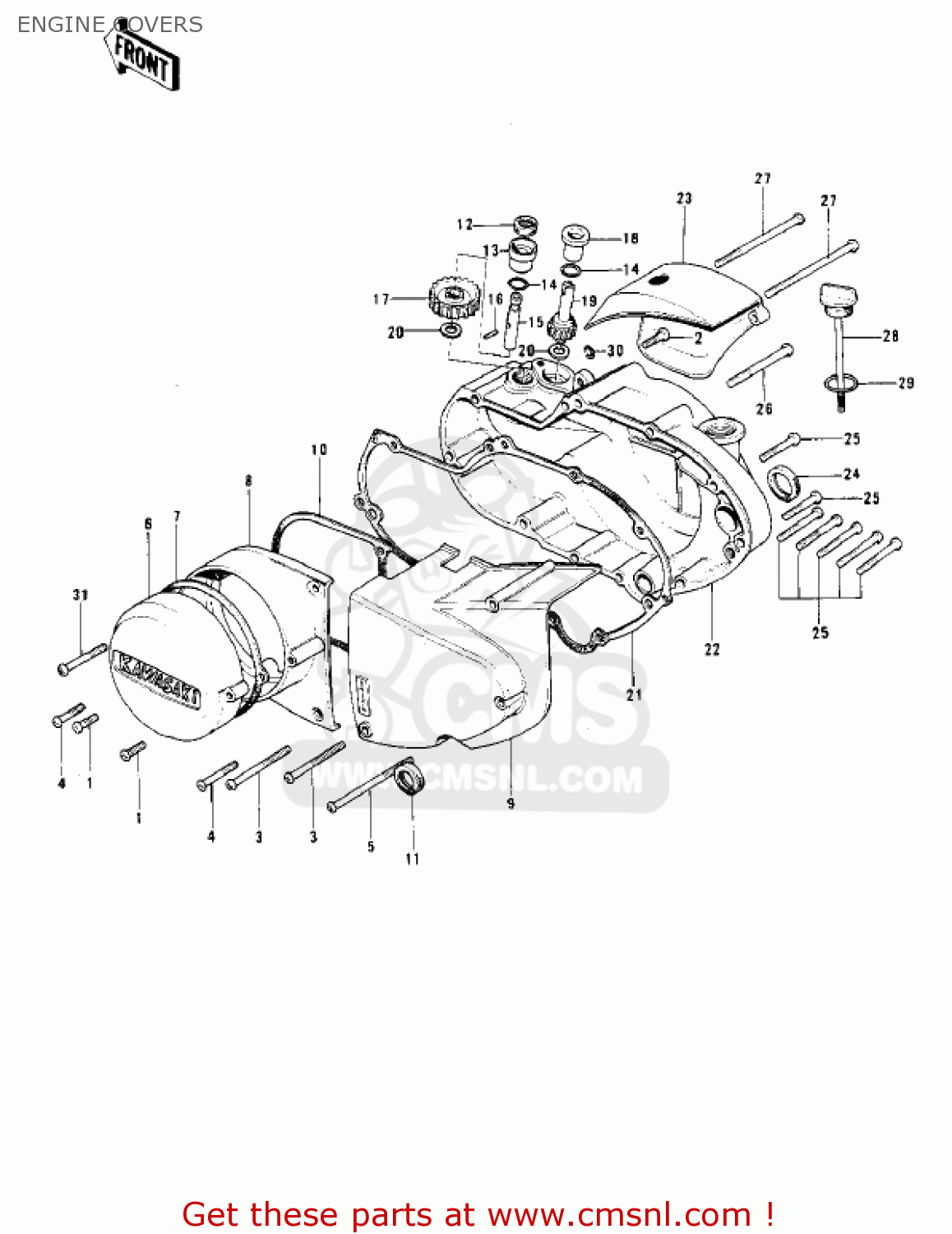 ENGINE COVERS H2 MACH IV 1972 CANADA