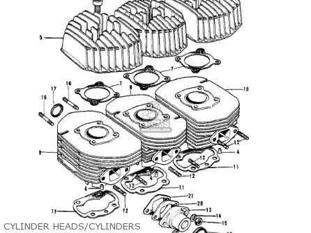CYLINDER HEADS/CYLINDERS - H2 MACH IV 1972 CANADA