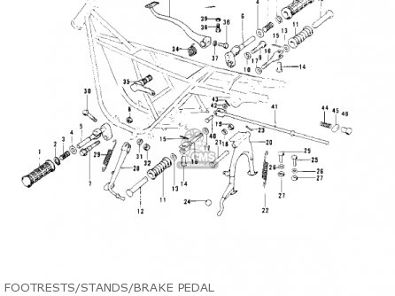 FOOTRESTS/STANDS/BRAKE PEDAL - H2 MACH IV 1972 CANADA