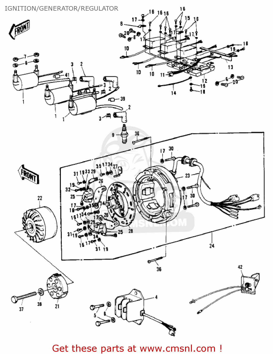 IGNITION/GENERATOR/REGULATOR H2A MACH IV 1973 CANADA