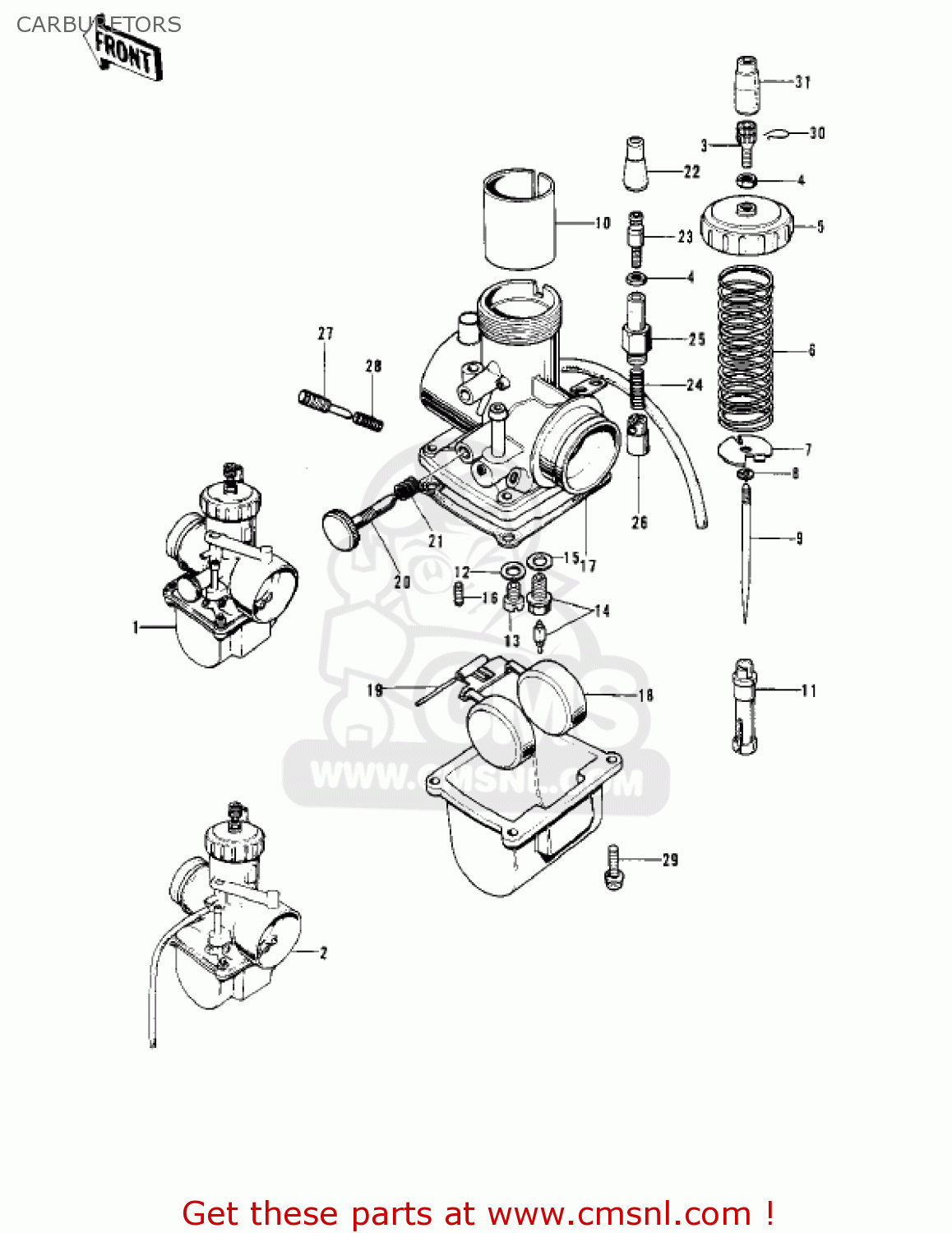 CARBURETORS H2A MACH IV 1973 CANADA