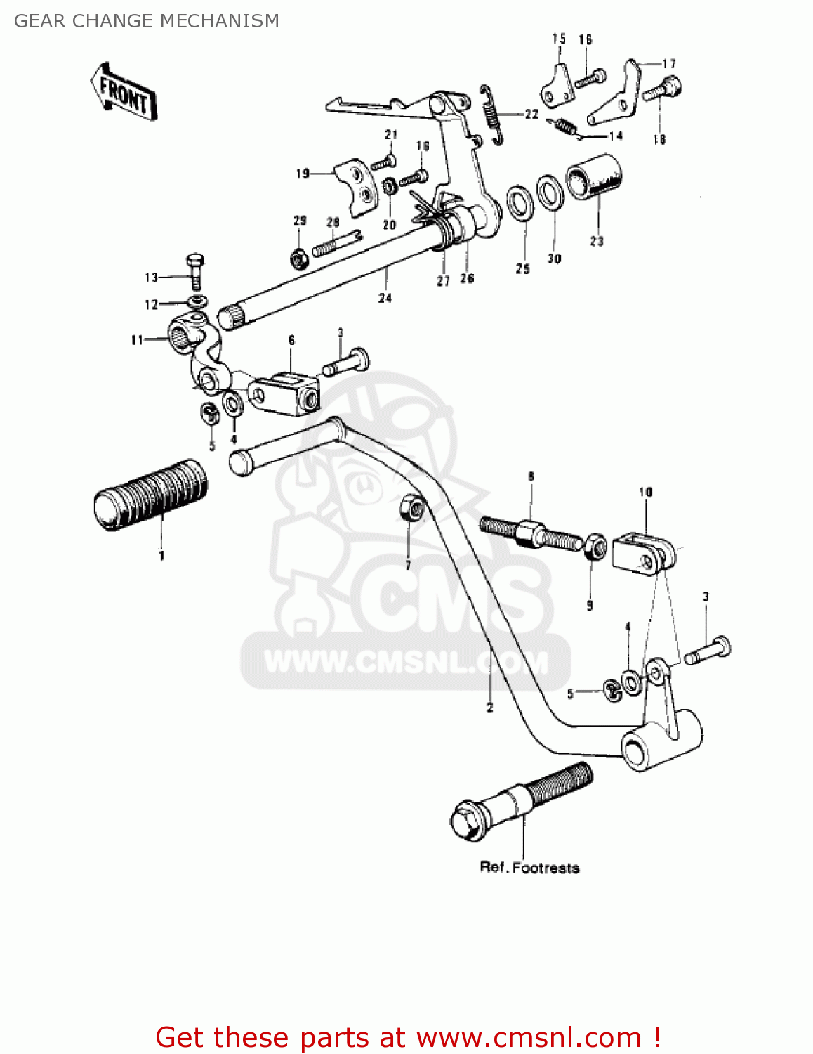 GEAR CHANGE MECHANISM H2B MACH IV 1974 CANADA