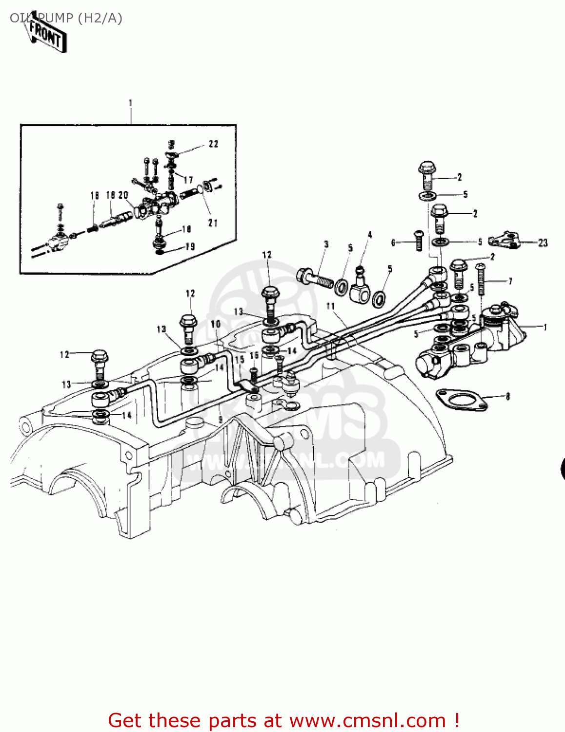 OIL PUMP (H2/A) H2B MACH IV 1974 CANADA