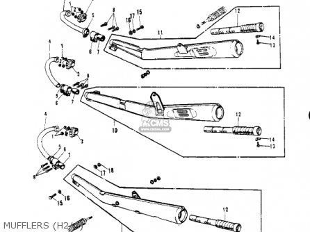 MUFFLERS (H2/A) - H2B MACH IV 1974 CANADA