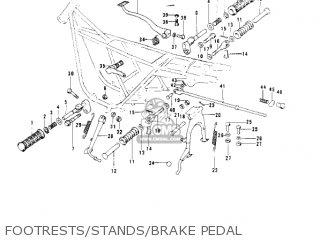 FOOTRESTS/STANDS/BRAKE PEDAL - H2B MACH IV 1974 CANADA