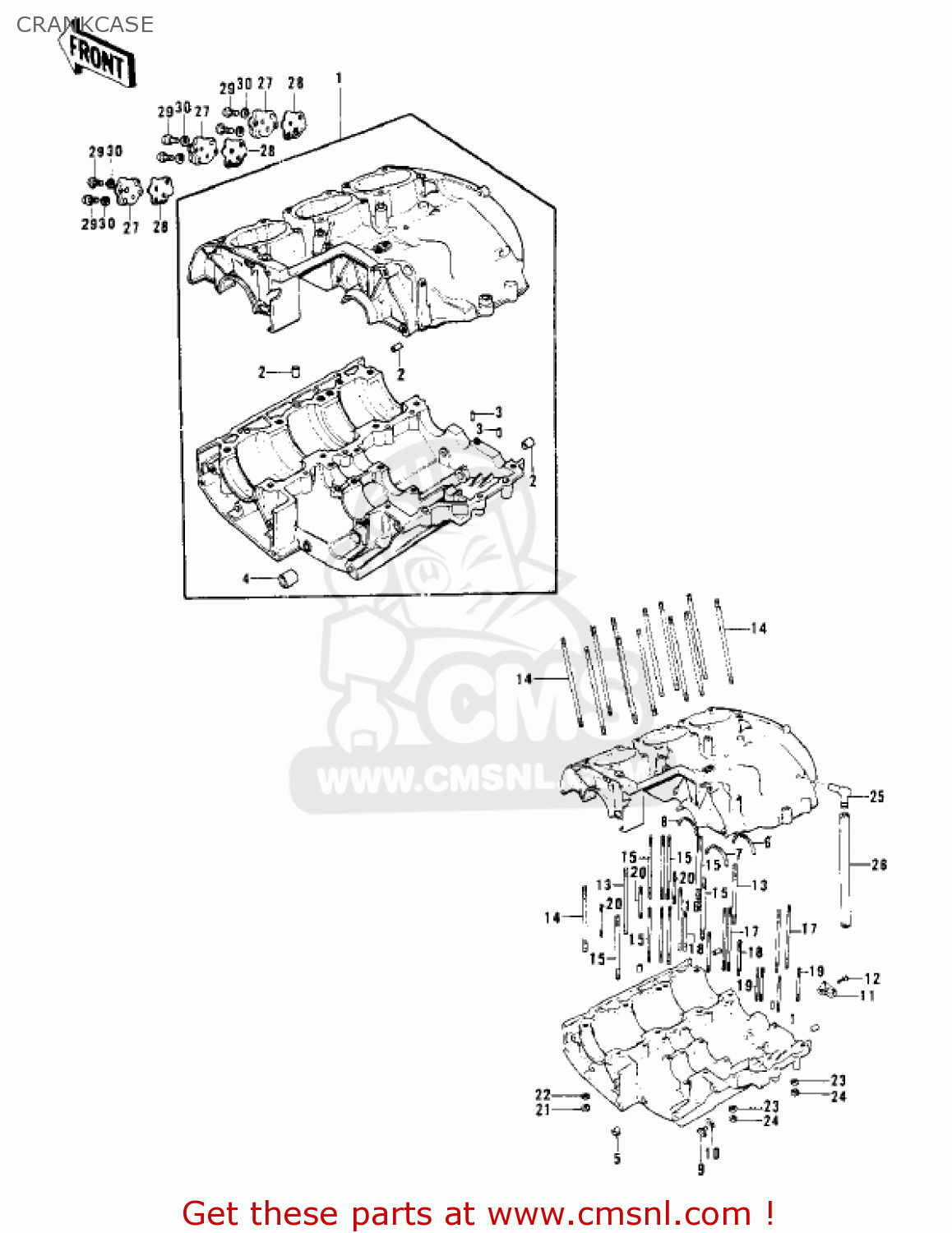 CRANKCASE H2C MACH IV 1975 CANADA