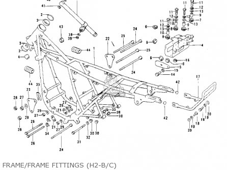 FRAME/FRAME FITTINGS (H2-B/C) - H2C MACH IV 1975 CANADA